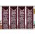 Comfort Zone Polyester Maroon White Printed Eyelet Door Curtains Set Of 4