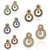 Women Jewellery Royal Designer Gold Plated Multi Color Pearl Traditional Earrings(set Of 5)