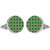 CuffTank Cufflinks Green and Grey Net
