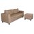 Housefull - Gold Fabric Dallas L Shape Sofa Set
