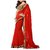 Red colored Georgette fancy bollywood Party wear saree