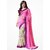Riti Riwaz Chiffon Printed Pink Saree With Unstitched Blouse EA-Aw15SR-BDGT027
