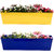 TrustBasket Set Of 2- Rectangular Railing Planter -Yellow and Blue (23 Inch)