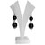 Black Obsidian and Agate Beads Dangle Earrings