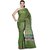 Saree Green & Orange Banarasi Silk Plain Saree With Blouse