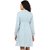 The Office Walk Sky Blue Button-down Short Dress
