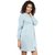 The Office Walk Sky Blue Button-down Short Dress