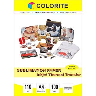 Colorite Sublimation Heat Transfer Paper 90%+ Transfer Rate 110gsm A4 ...