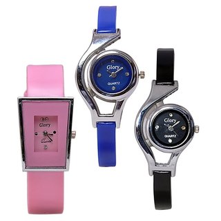 Women Fancy Party Combo Of 3 Watch For Gril