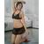 Womens Sheer Lingerie 3pc Bra Panty  Micro mini Skirt Daily Night Set 2587C Black Bedroom Set New Transparent Fun Loun
