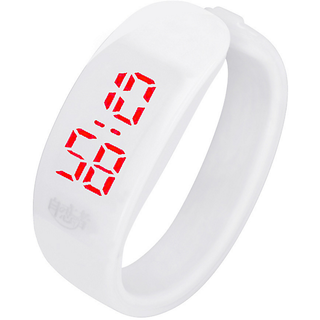 Brandedking colorful Bangle Digital LED watch White