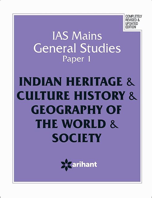 Buy Ias Mains General Studies Paper 1 Indian Heritage Culture History ...