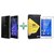 nokia lumia 535 ds flip cover+Transparent Back Cover+2 hd tempered glass combo pack of4