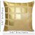 golden square patch leatherite ,beige cushion cover set of 3 pcs