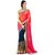Red EmbroideredChiffon Saree For Womens