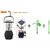 Combo of Solar LED Lantern (36 LED) and USB Fan and USB Light