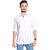 RPB Mens Solid Casual White Shirt