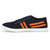 American Swan MenS Dark Blue Canvas Sneakers