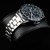 Men Super Speed V6 Stainless Steel Multi-Movement Quartz Wrist Watch SilverBlack
