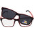 Vast Rxable Frame Plus Polarized Magnetic Clip on Sunglasses (2 IN One)-CLIPON001RECTANGLERED