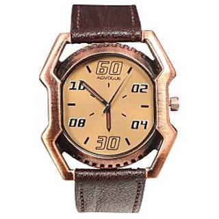 Men Ad Brown Belt designer Dial Analog New Watches.