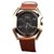 Men Advogoe Gloden black Dial With Brown Belt boys Watches