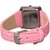 Women sliver Dial Pink Belt Analog Wadding Nice girls Watches