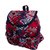 Vivinkaa Red Abstract Canvas Backpack for Women