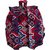 Vivinkaa Red Abstract Canvas Backpack for Women