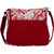 Vivinkaa Leaf Red Canvas Sling Bag for Women 