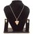 Velamart Fashion Silver Plated Pendent Necklace Jewellery Set with Eartops, Earrings - Orange