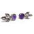 Velamart Fashion Silver Plated Pendent Necklace Jewellery Set with Eartops, Earrings - Violet