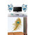 Pvc Blue Lcd And Peacock Feather Brown Wall Sticker (20X28 Inch)