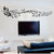 Pvc Romantic Roses And Black Musical Butterfly Wall Sticker (20X24 Inch)