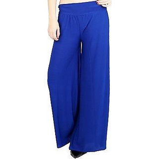 	@rk Royal Blye color Palazzo Pants ,Plazzo Trousers for ladies ,Girls