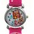 Barbie Doll Pattern Round White Dial Watch - Kids