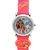 Barbie Doll Pattern Round White Dial Watch - Kids