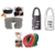 Punchline Enterprises Combo Of 3 In 1 Travel Kit + Hand Grip Bag Holder + 3 Digit Number Lock(Pack Of 2)