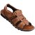 VKC Mens Tan Synthetic Leather Sandals