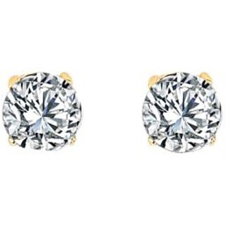 Naina Enterprises Acrylic Gold Plating American diamonds Studded Gold Coloured Earrings.