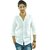 Feed Up Mens Solid Casual White Shirt