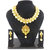 Velamart Fashion Gold Plated AD and Imitation Pearl Necklace Jewellery Set with Pendent, Eartops/ Earrings-DNA-71