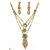 Velamart Fashion Gold Plated AD Necklace Jewellery Set with Eartops / Earrings - RKST-132