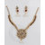 Velamart Fashion Gold Plated AD and Imitation Pearl Necklace Jewellery Set with Eartops/ Earrings-RKST- 284