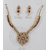 Velamart Fashion Gold Plated AD and Imitation Pearl Necklace Jewellery Set with Eartops/ Earrings-RKST- 284