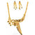 Velamart Fashion Gold Plated AD Necklace Jewellery Set with Eartops / Earrings - RKST-198