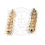 Velamart Fashion Gold Plated AD Necklace Jewellery Set with  Eartops/ Earrings, Finger Ring and Maang Tikka- RKST- 232