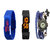 Girls Black And Blue Robotic Led Watches For Men, Women + Blue Vintage Watch For Women