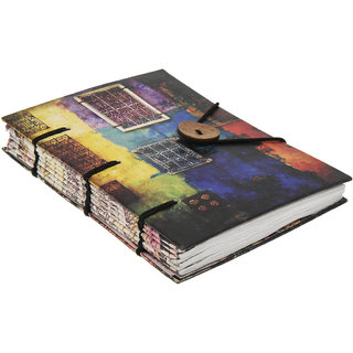 Buy Special Binding Vintage Window Print With Button Diary Online ...