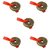 5 Sets Of 3 Lucky Coins Tied In Red Ribbon - Feng Shui